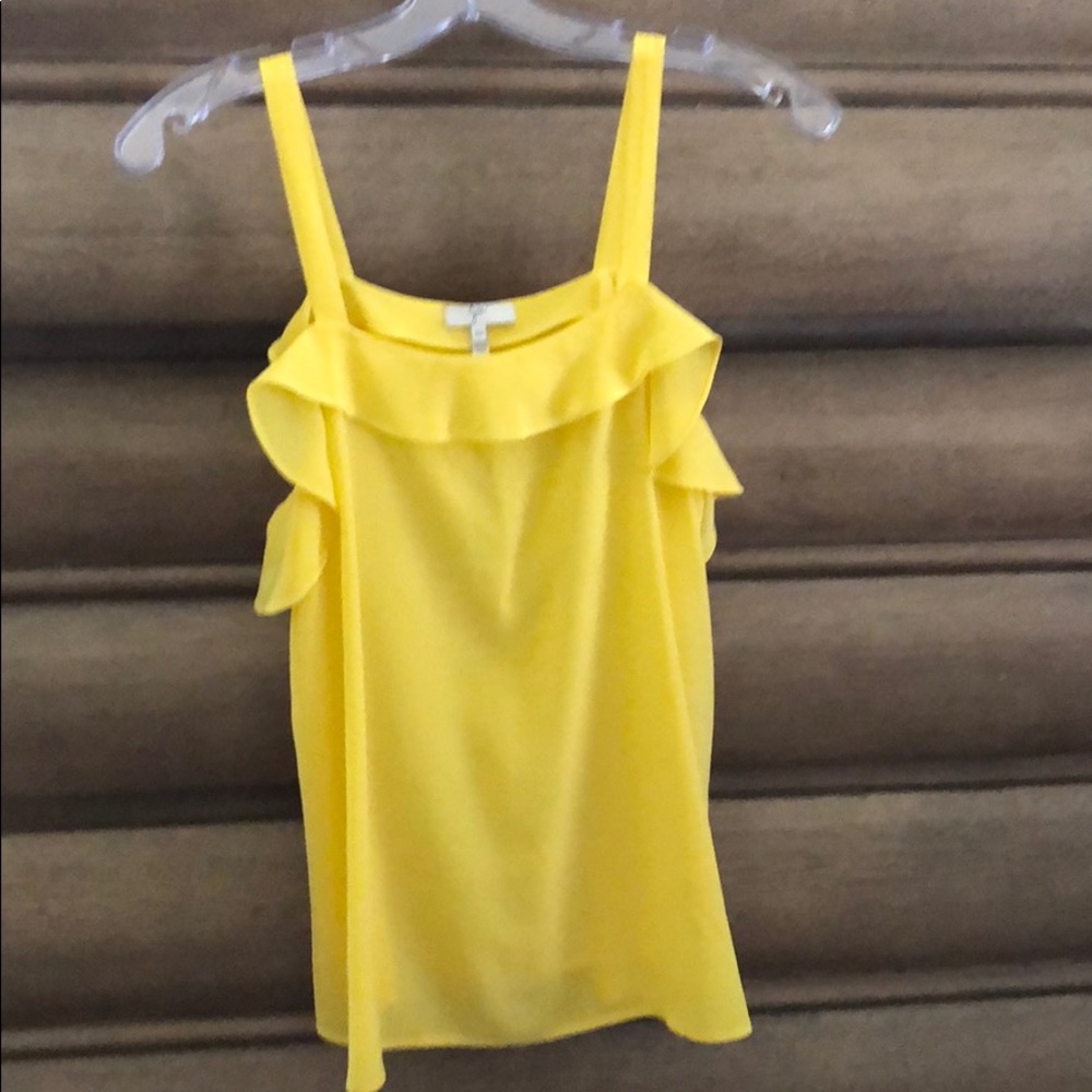 Joie silk top, vivid yellow, XS